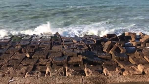 Citadellet Qaitbay Har Utsikt Över Medelhavet Alexandria Egypten — Stockvideo