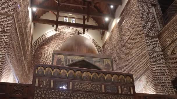 Heiligen Sergius Bacchus Kerk Abu Serga Caïro Egypte — Stockvideo
