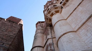 Jodhpur Mehrangarh Kalesi, Güneş Kalesi, Hindistan.