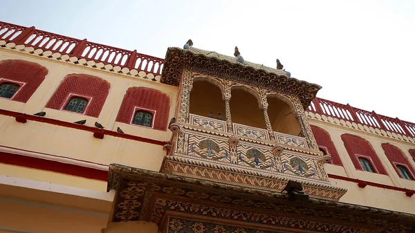 Belos Detalhes Palácio Cidade Jaipur Índia — Fotografia de Stock