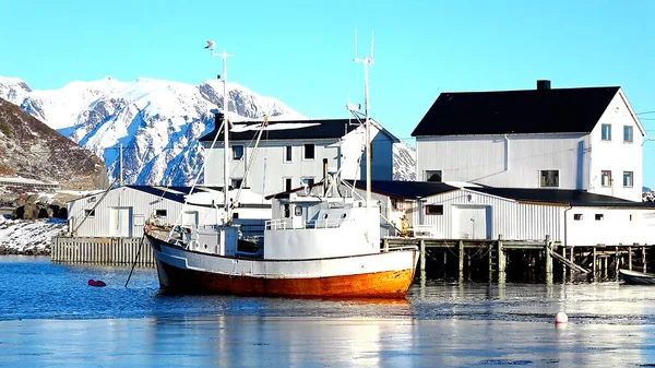 Hamnoy Malá Rybářská Vesnice Považována Jedno Nejkrásnějších Míst Lofotenu Stock Obrázky