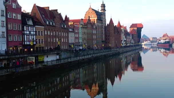 Gdansk Stad Belägen Vid Östersjön Polens Norra Kust — Stockvideo