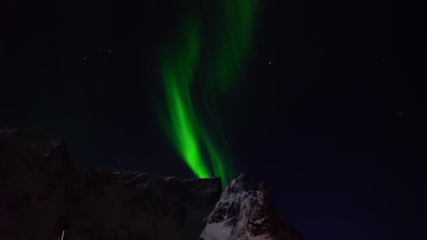 Північне Сяйво Тромсе Аврора Бораліс Норвегія — стокове відео