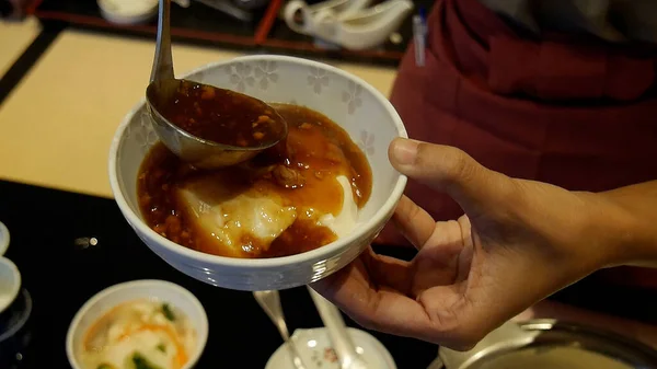 風福豆腐 梅の花 日本のレストラン — ストック写真