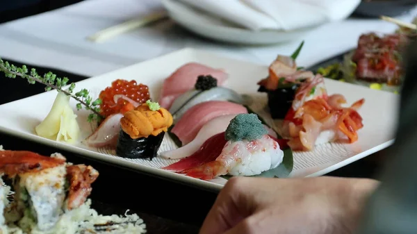 Sushi Omakase Menu Restoran Yuutaro — Stok Foto