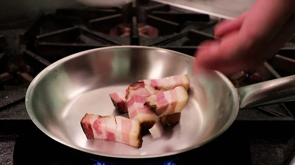 Zubereitung Von Speisen Restaurant Cochon Blanc — Stockfoto