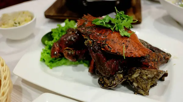Black Pepper Crab Jumbo Seafood Сингапуре — стоковое фото