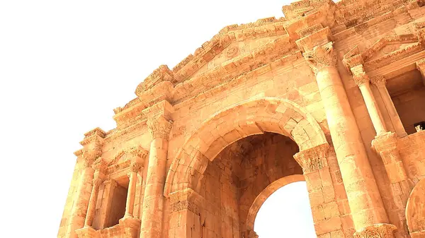 Αψίδα Του Αδριανού Στην Αρχαία Πόλη Jerash Ιορδανία — Φωτογραφία Αρχείου