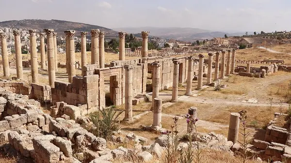 Ürdün 'deki Jerash arkeoloji şehri.   