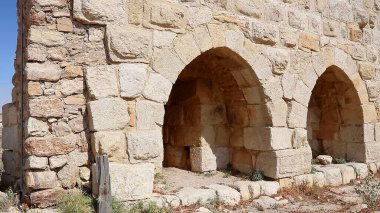 Ürdün 'deki Kerak Kalesi' nin kalıntıları.