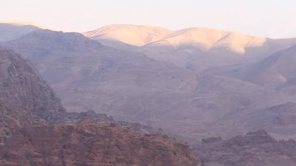 Rocková Formace Wadi Musa Petra Jordánsko — Stock video