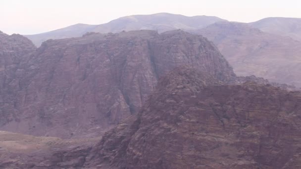 Formación Rocas Wadi Musa Petra Jordania — Vídeo de stock