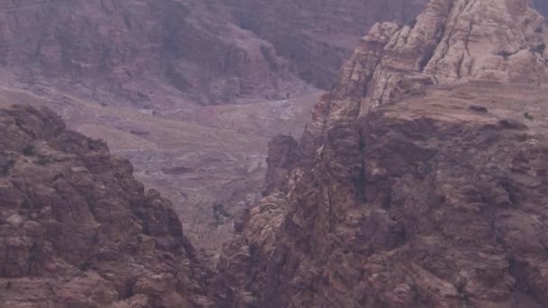 Bergformation Wadi Musa Petra Jordanien — Stockvideo