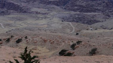 Wadi Musa 'da kaya oluşumu, Petra, Ürdün.