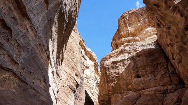 Ürdün 'ün Petra kentindeki Al Siq Kanyonu.  