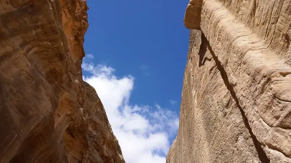 Каньон Аль Сик Древнем Городе Петра Иордания — стоковое фото