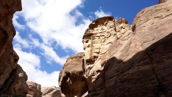 Siq Canyon Der Antiken Stadt Petra Jordanien — Stockfoto