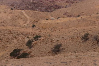 Wadi Musa, Petra, Ürdün 'de Sabah Kaya oluşumu.