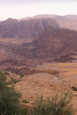 Wadi Musa, Petra, Ürdün 'de Sabah Kaya oluşumu.