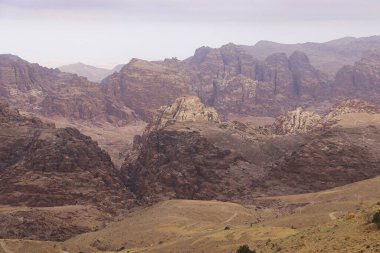 Wadi Musa, Petra, Ürdün 'de Sabah Kaya oluşumu.