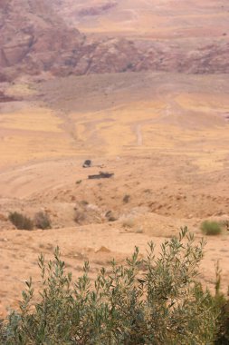 Wadi Musa, Petra, Ürdün 'de Sabah Kaya oluşumu.