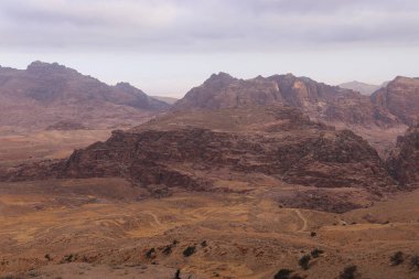 Wadi Musa, Petra, Ürdün 'de Sabah Kaya oluşumu.