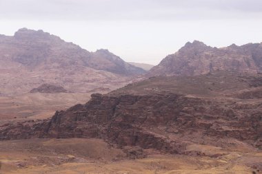 Wadi Musa, Petra, Ürdün 'de Sabah Kaya oluşumu.