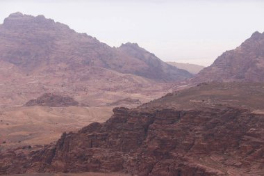 Wadi Musa, Petra, Ürdün 'de Sabah Kaya oluşumu.