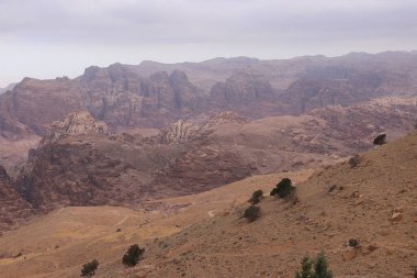 Wadi Musa, Petra, Ürdün 'de Sabah Kaya oluşumu.