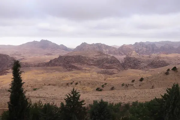 Wadi Musa, Petra, Ürdün 'de Sabah Kaya oluşumu.
