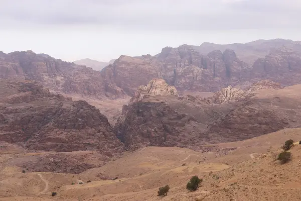 Wadi Musa, Petra, Ürdün 'de Sabah Kaya oluşumu.