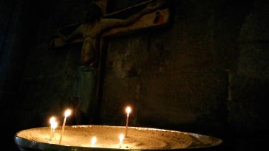 Mtskheta, Georgia 'daki Svetitskhoveli Katedrali' nde çarmıha gerilme.