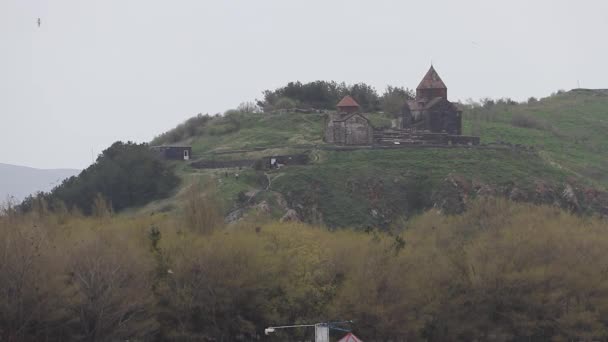Sevanavank Klooster Schiereiland Langs Het Meer Van Sevan Armenië — Stockvideo