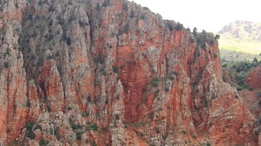 Noravank Manastırı, Ermenistan 'dan Amaghu Vadisi' nin Güzel Doğal Manzarası.