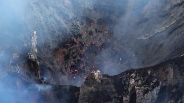 Извержение Вулкана Острове Танна Вануату Гора Ясур — стоковое видео