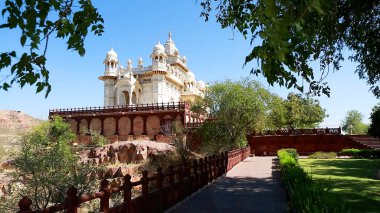 Hindistan Jodhpur 'daki beyaz mermer anıtı, Jaswant Thada.