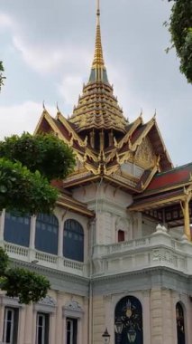 Tayland Kraliyet Ailesi 'nin en büyük mimari sembolü Büyük Saray, Bangkok, Tayland.