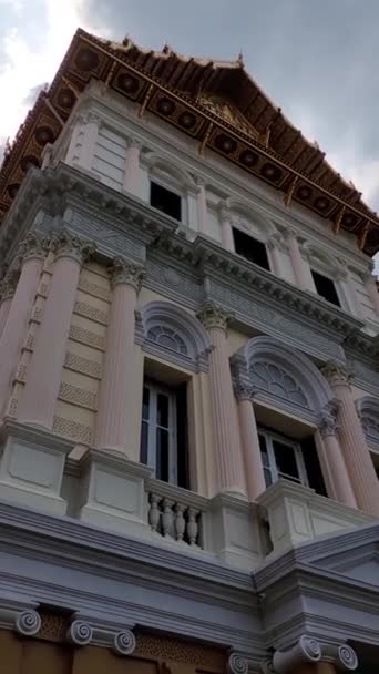 Головний Архітектурний Символ Таїландської Королівської Сім Великий Палац Бангкок Таїланд — стокове відео
