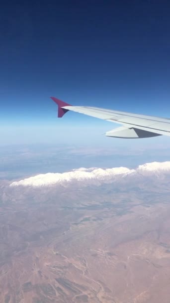 Aviones Volando Con Perspectiva Ojo Buey Con Vistas Azerbaiyán — Vídeos de Stock