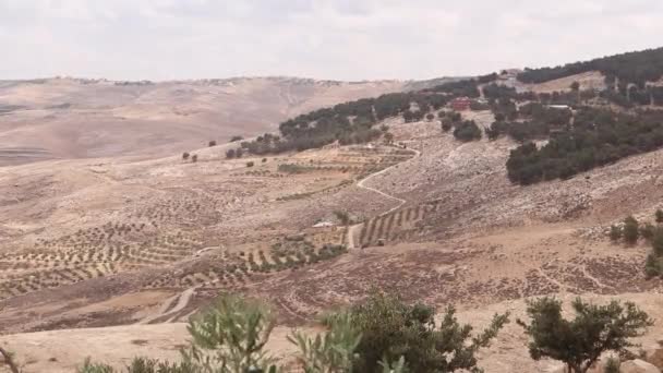 Άποψη Του Όρους Nebo Της Γης Της Επαγγελίας Στην Ιορδανία — Αρχείο Βίντεο