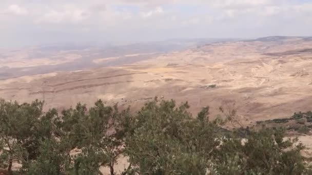 Punkt Widzenia Góry Nebo Ziemię Obiecaną Jordanii — Wideo stockowe