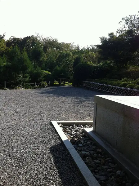 Kyoto 'daki tarihi mekanların geleneksel Japon tasarımı..