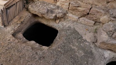 Storage pits in the ground at Mardakan fortress in Baku, Azerbaijan clipart