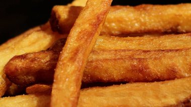 Çift pişmiş beyaz şarap Belçika kızartması.