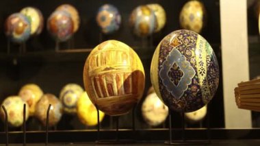 Ürdün el boyaması devekuşu yumurtaları