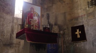 Haghpat ve Sanahin antik manastırlarının iç mimarisi.