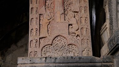 Armenian ancient khachkar in the monasteries of Haghpat and Sanahin clipart