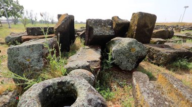 Ermenistan 'daki antik Zvartnots Katedrali' nin kalıntıları