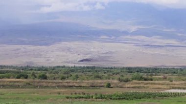Ermenistan 'daki Khor Virap Manastırı' ndan Ararat Dağı 'nın manzarası