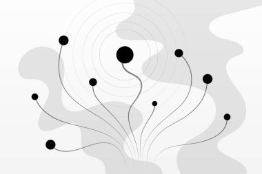 Çemberler ve çizgilerle soyut hareket arkaplanı. Hafif ton dalgalı şekiller arka plan.